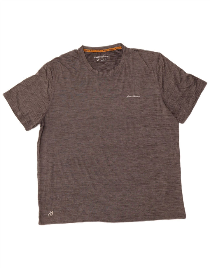 EDDIE BAUER T-Shirt Homme Top XL Gris Moucheté