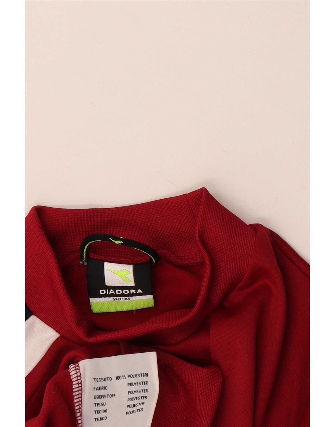 Diadora Sweatshirt Jumper XS Rouge Colorblock Polyester Homme