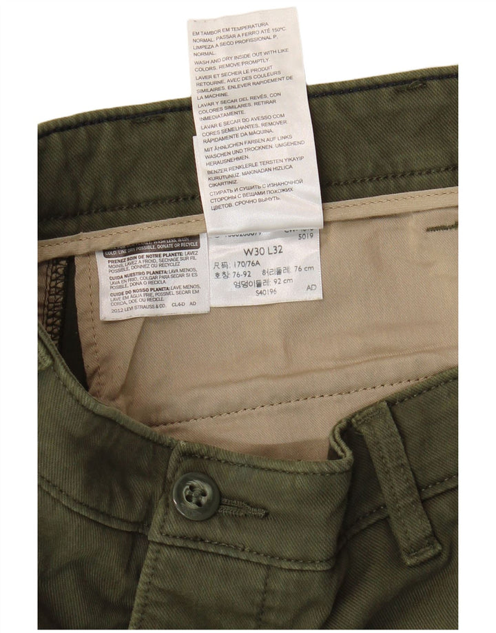 DOCKERS Pantalon Chino Skinny Khakis Homme W30 L32 Vert Coton