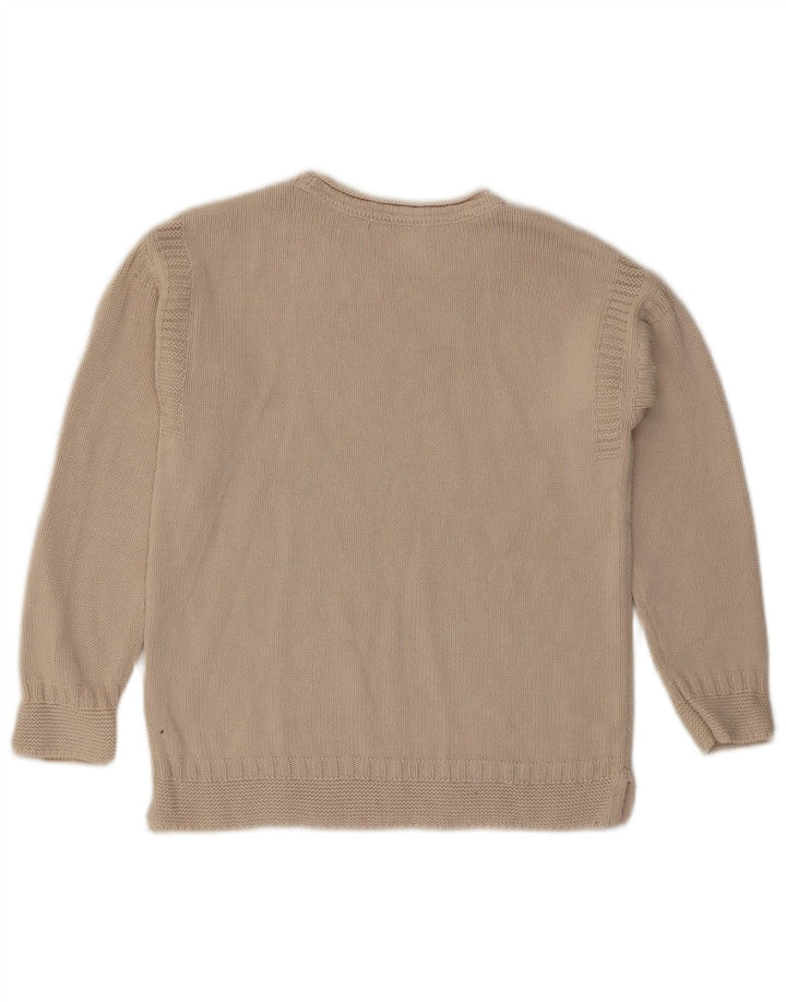 Marks & Spencer Pull à col rond pour femme UK 10 Petit Beige