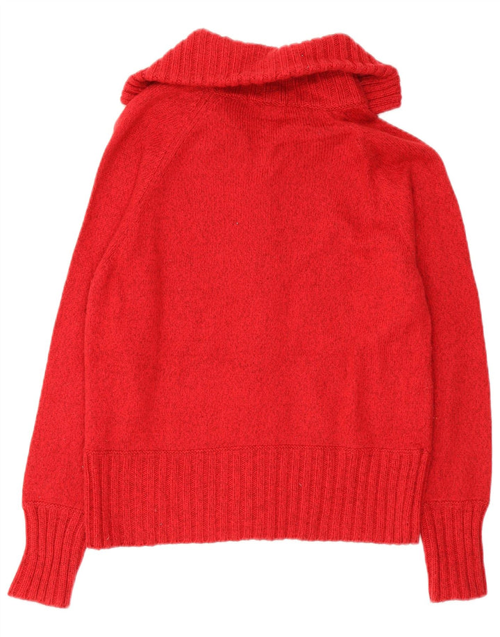 Marks & Spencer Pull Cardigan pour Femme UK 16 Grand Coton Rouge