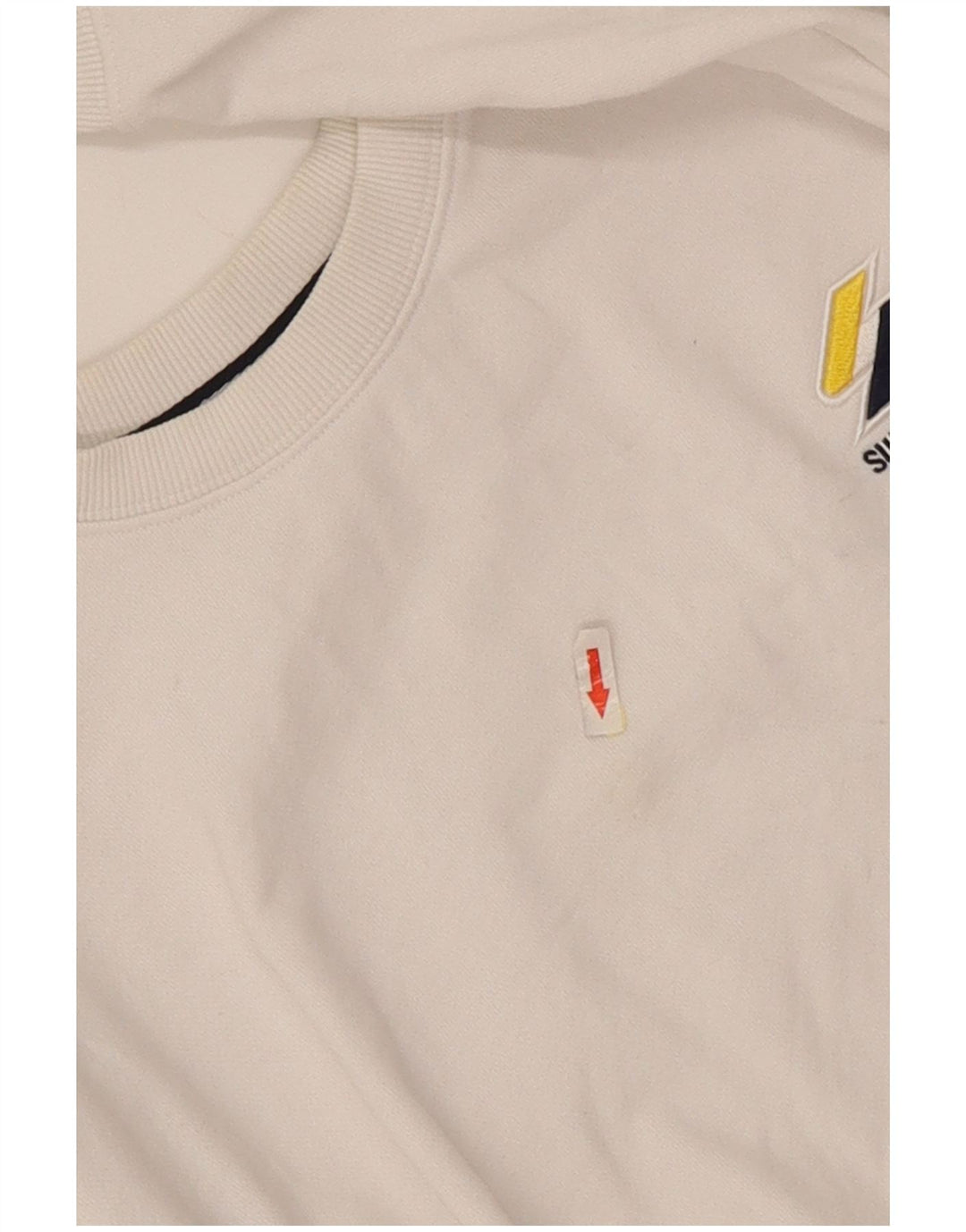 Superdry Sweat-shirt pour femme UK 14 Large Blanc Coton