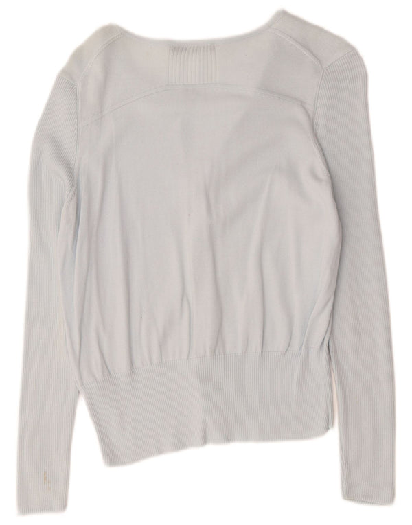 Marks & Spencer Pull cardigan autographe pour femme UK 12 Bleu moyen Coton