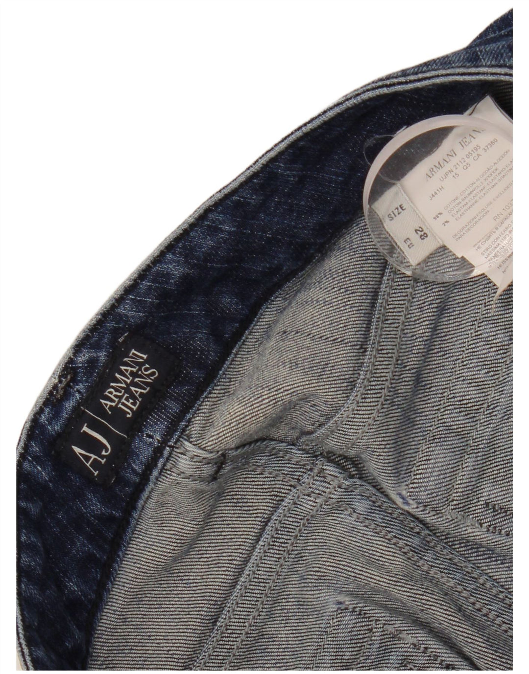 Armani Femme Jean Slim W28 L26 Bleu Marine Coton