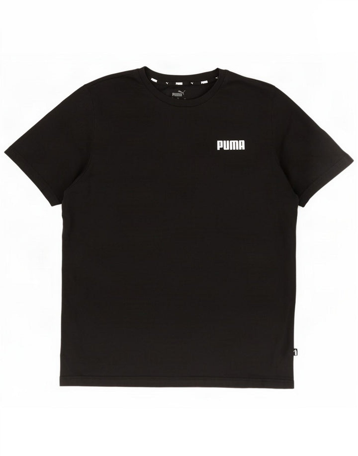 Puma Mens Regular T-Shirt Top Large Black Cotton