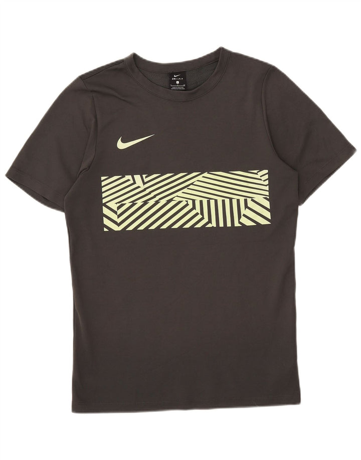 NIKE T-shirt graphique Dri Fit pour hommes, petit, gris, polyester