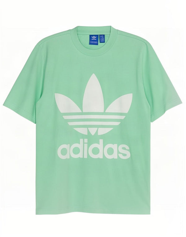 Adidas T-shirt graphique pour homme en coton vert petit