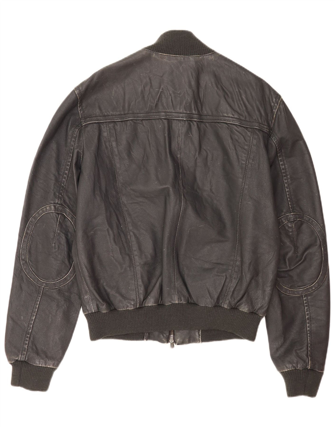 veste en cuir homme vintage IT 50 Grand cuir noir
