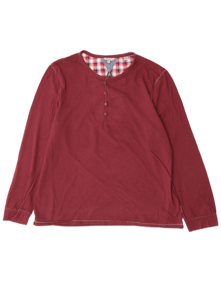 Ted Baker Haut à manches longues pour femme Taille 5 XL Coton marron