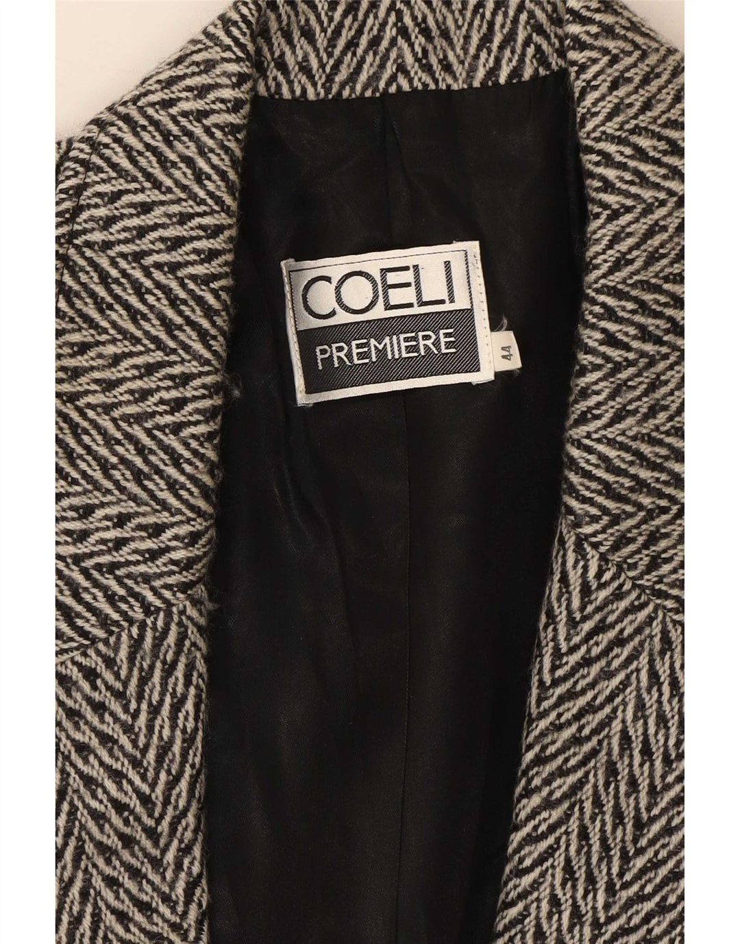 Coeli Premiere Veste blazer à 2 boutons pour femme IT 44 Gris moyen à chevrons