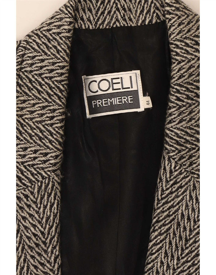 Coeli Premiere Veste blazer à 2 boutons pour femme IT 44 Gris moyen à chevrons
