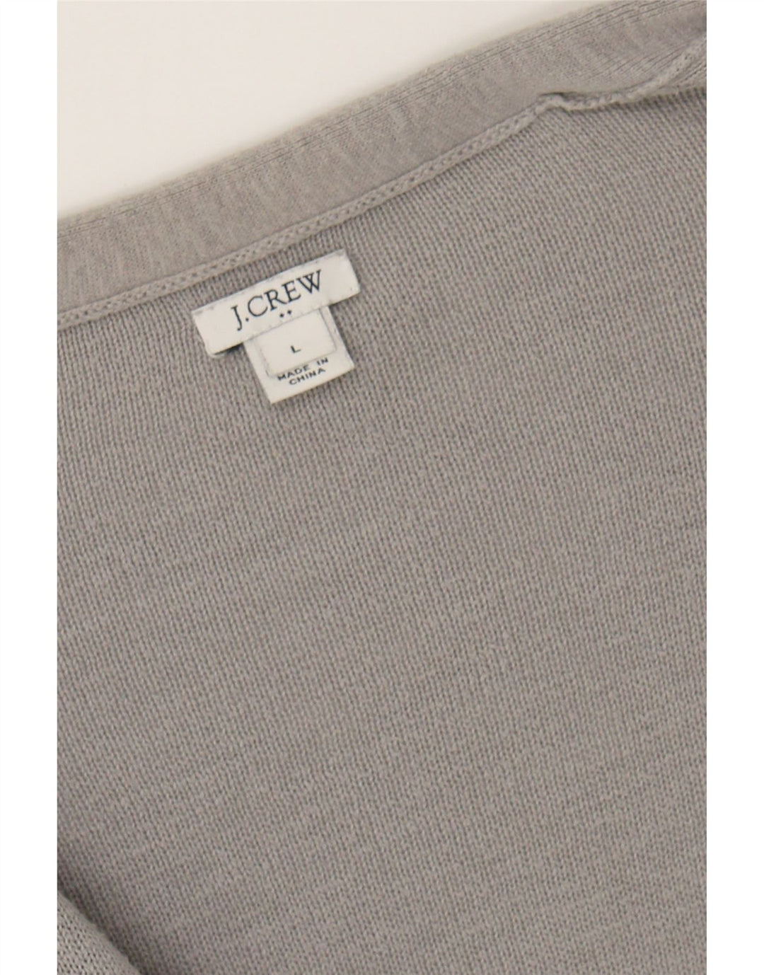 J. CREW Womens Open Cardigan Sweater UK 16 Large Grey Cotton Vintage J. Crew and Second-Hand J. Crew from Messina Hembry 