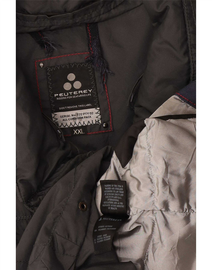 PEUTEREY Veste Utilitaire Homme UK 44 2XL Noir Polyamide