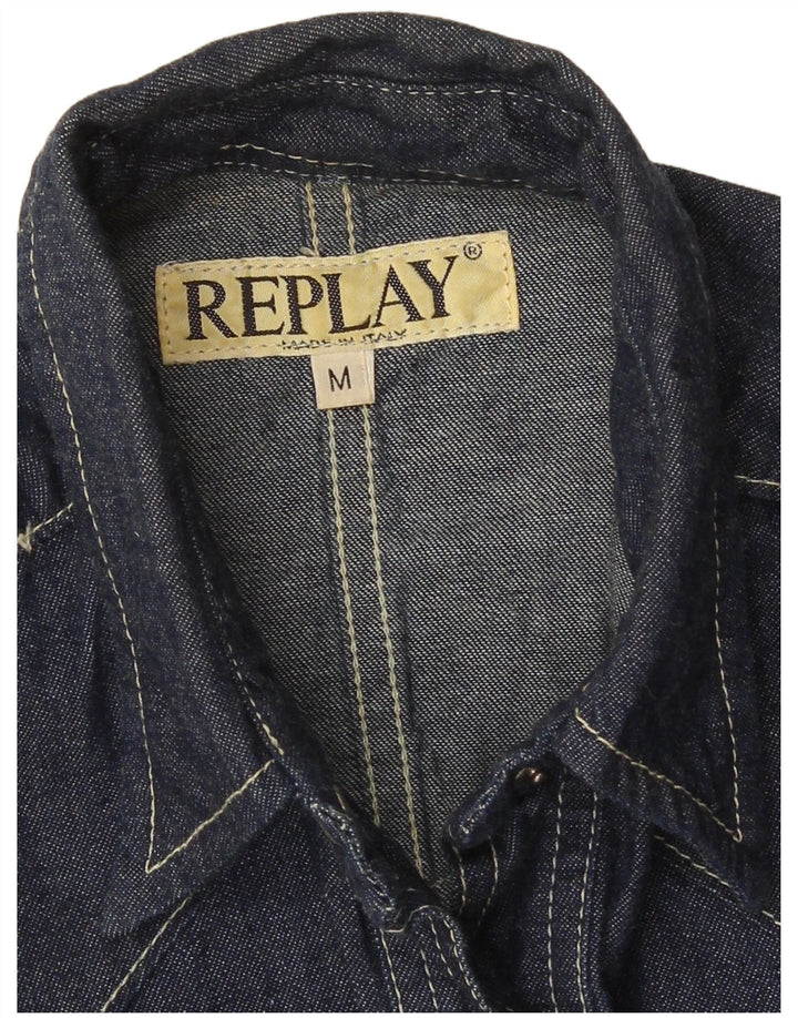 REPLAY Chemise en Jean Femme UK 12 Bleu Marine Moyen
