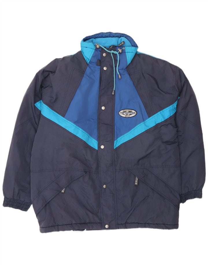Brugi Veste de ski à capuche pour homme IT 52 XL Bleu marine Colourblock Polyamide
