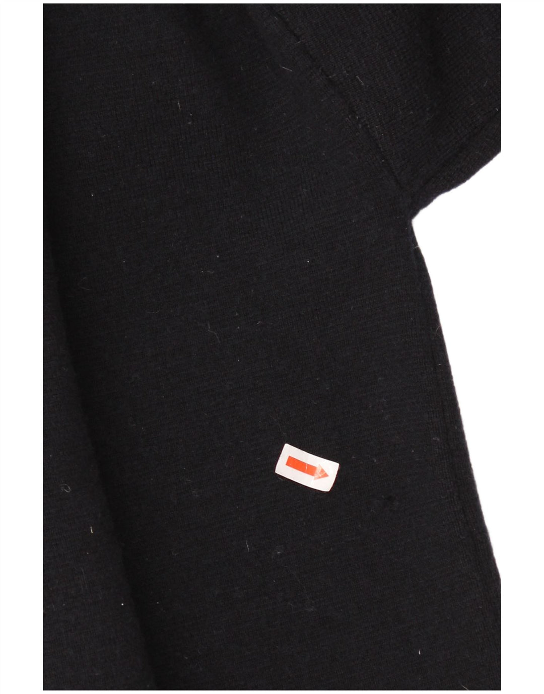 Jaeger Pull court à col rond pour femme UK 16 Large laine noire