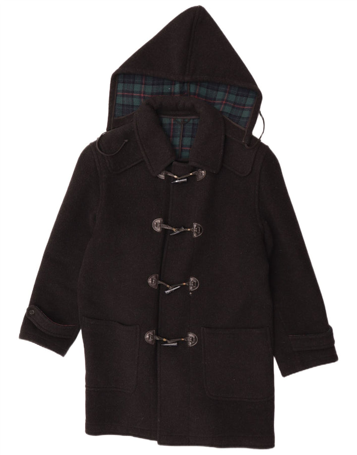 Pierre Cardin Duffle-coat à capuche pour homme IT 48 en laine à carreaux noir moyen