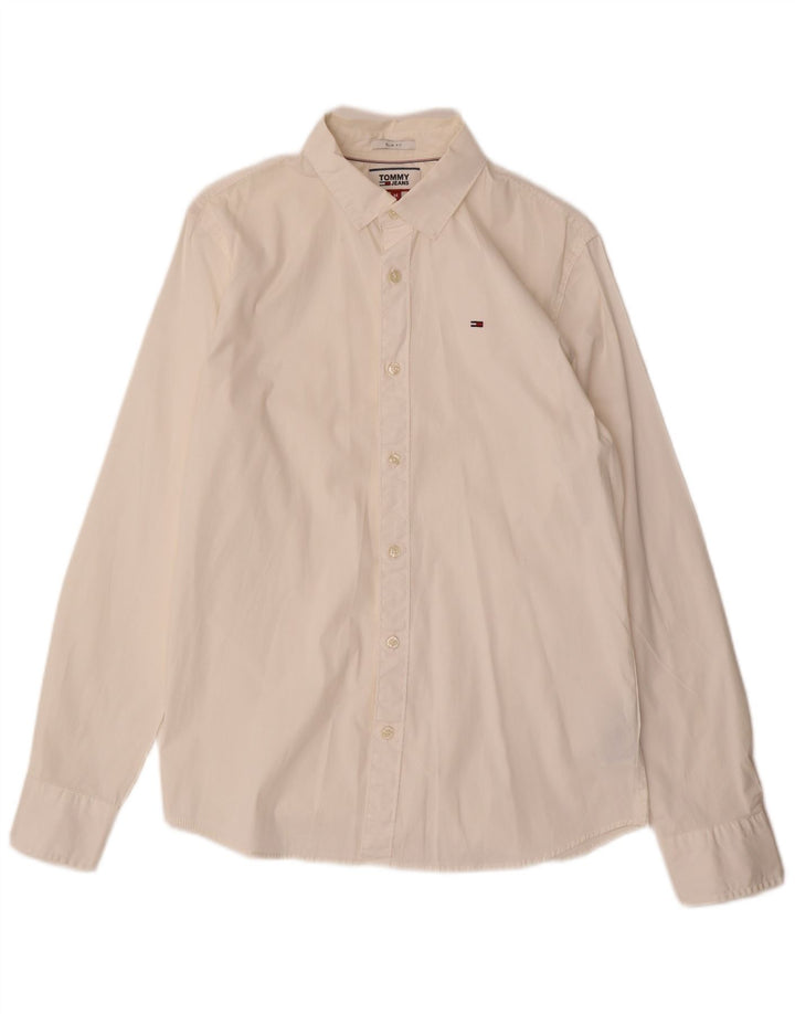 Tommy Hilfiger Chemise Slim Fit Homme Blanc Moyen Coton