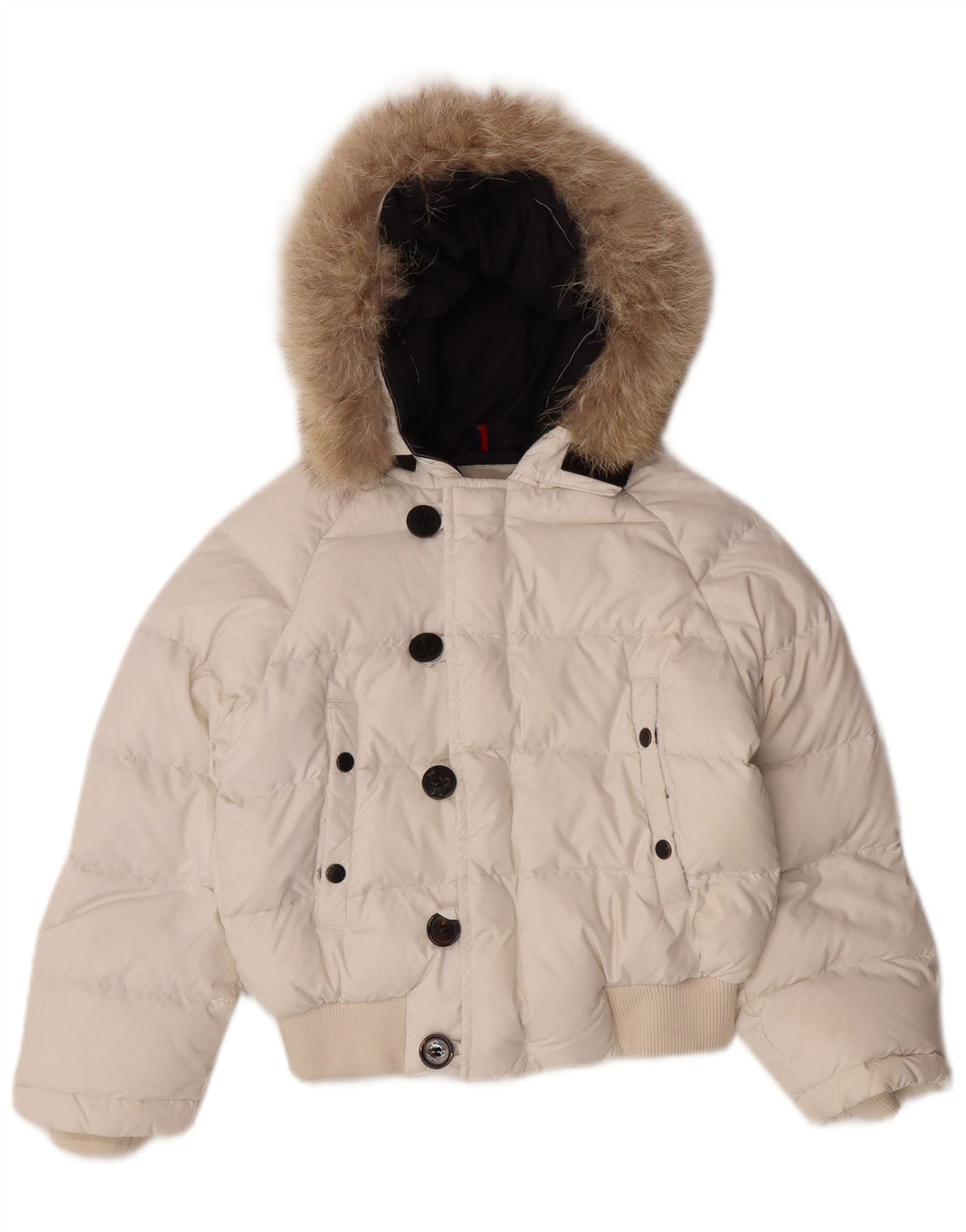 MONCLER Veste matelassée à capuche pour fille 5-6 ans Nylon blanc