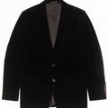 Zara Veste blazer en velours à 2 boutons pour homme EU 50 en coton noir moyen