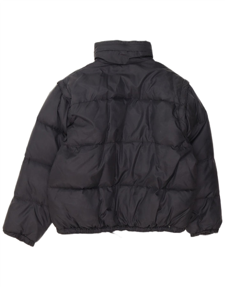 veste rembourrée à capuche vintage pour homme UK 40 Grand nylon noir