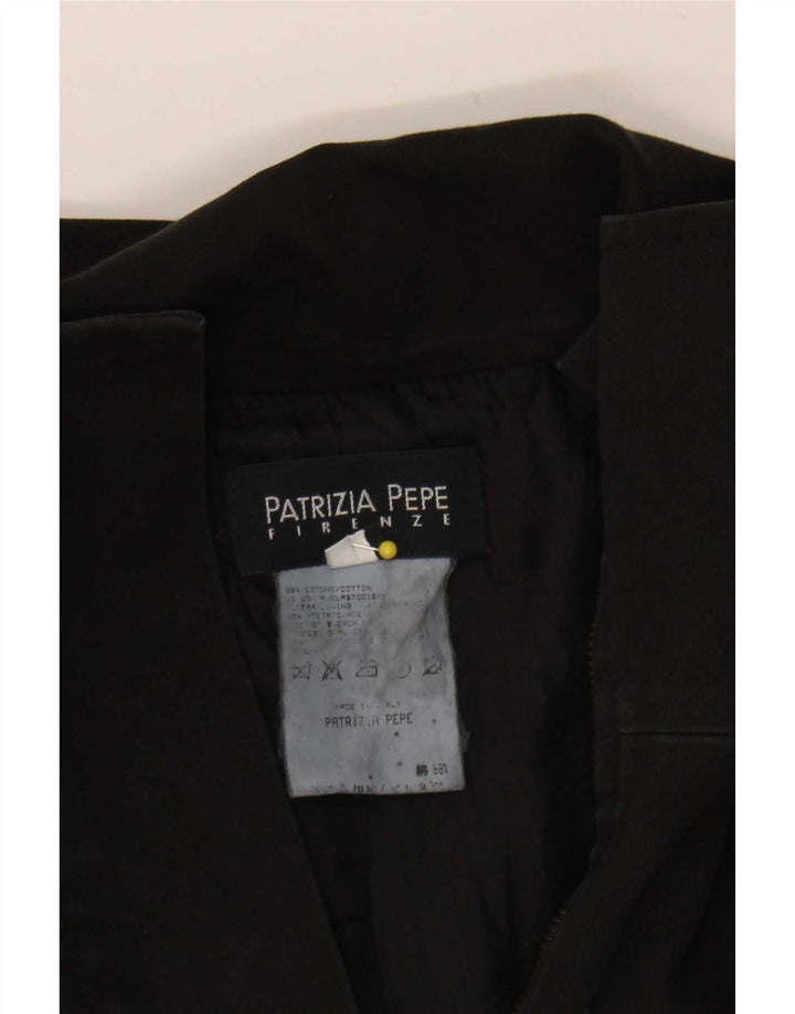 Patrizia Pepe Veste Militaire Femme IT 42 Coton Noir Moyen