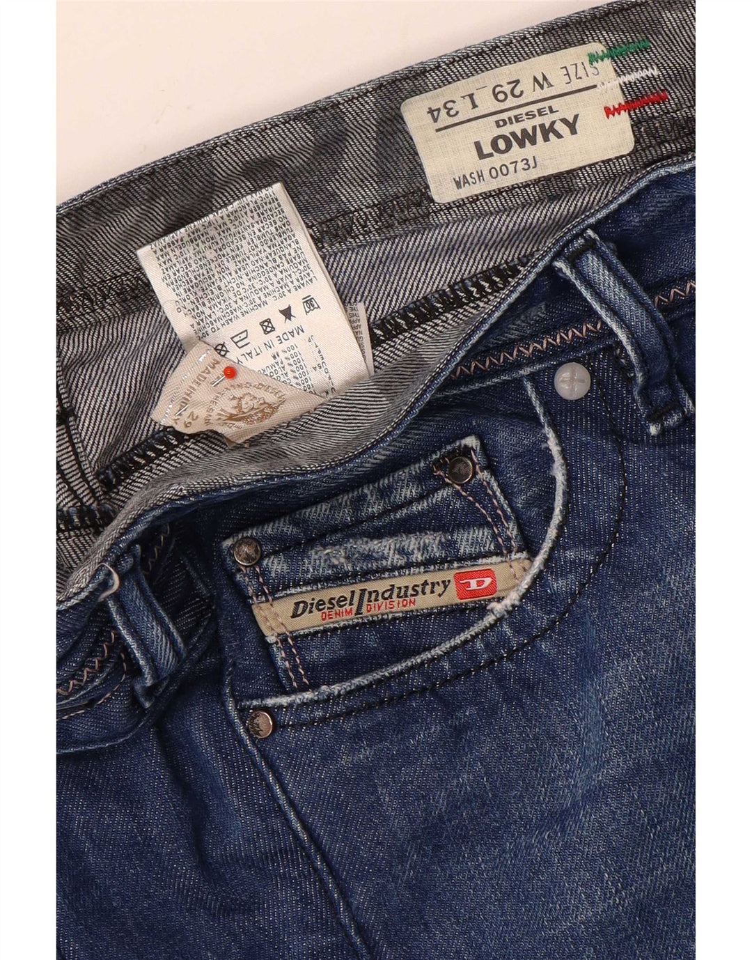 Diesel Femme Lowky Distressed Slim Jeans W29 L30 Bleu Coton