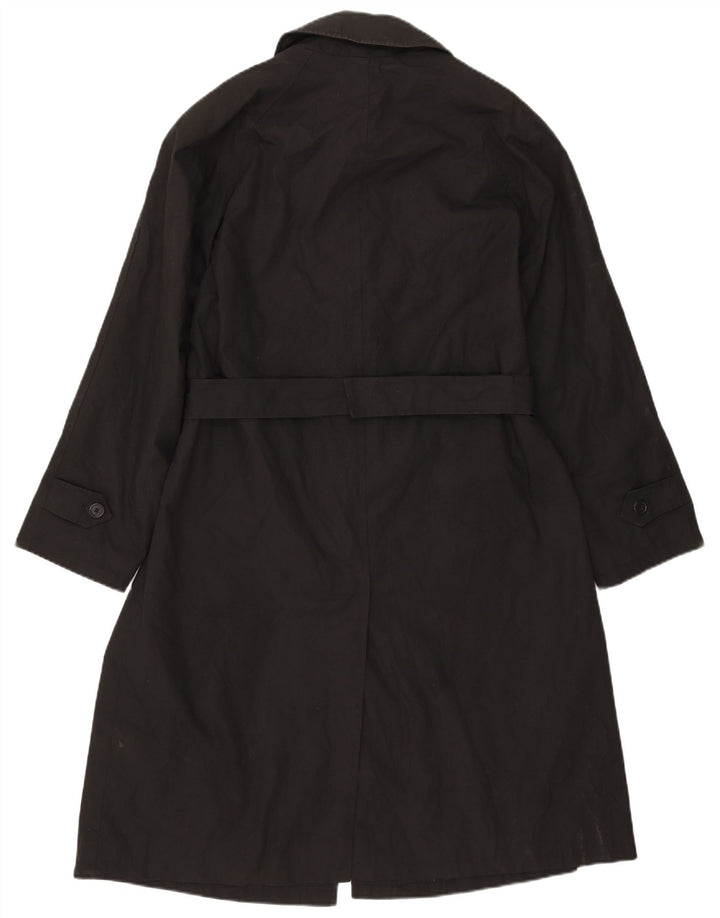 Vintage Mens Overcoat IT 46 Small Black Polyester