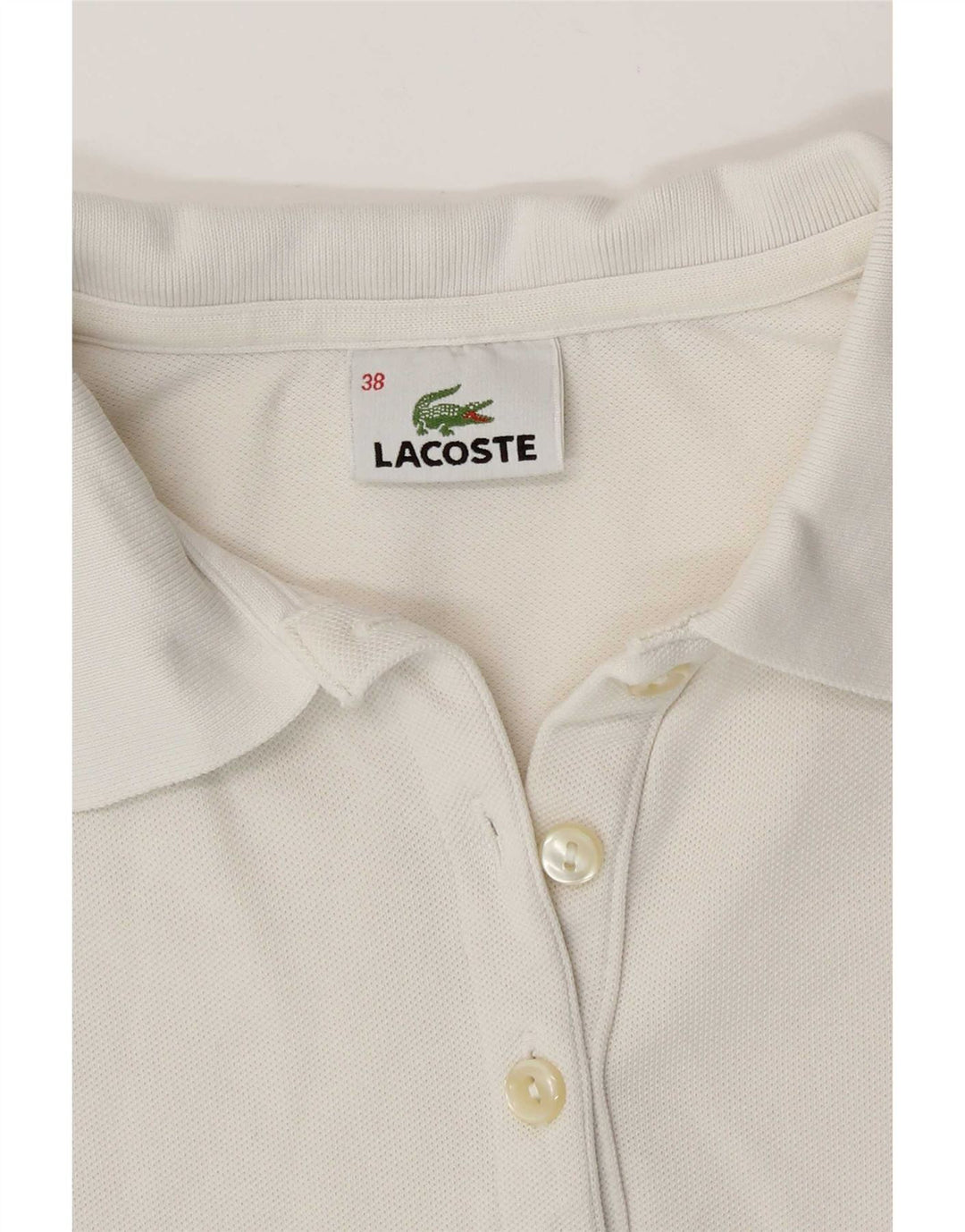 Lacoste Polo Femme Taille 38 Moyen Blanc
