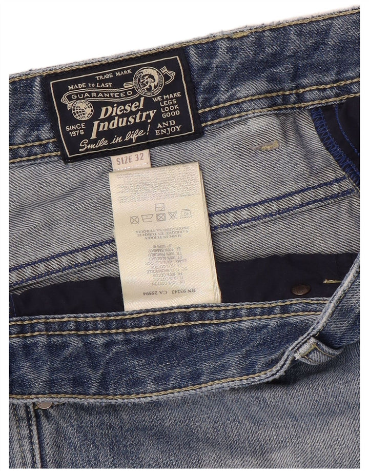 Diesel Short en jean vieilli W32 en coton bleu moyen pour homme