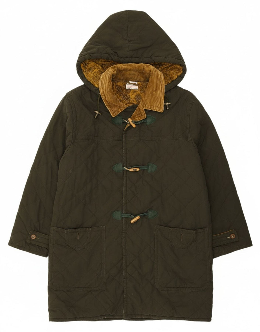 Blue Notes Duffle-coat matelassé à capuche pour homme IT 52 XL Vert Polyester