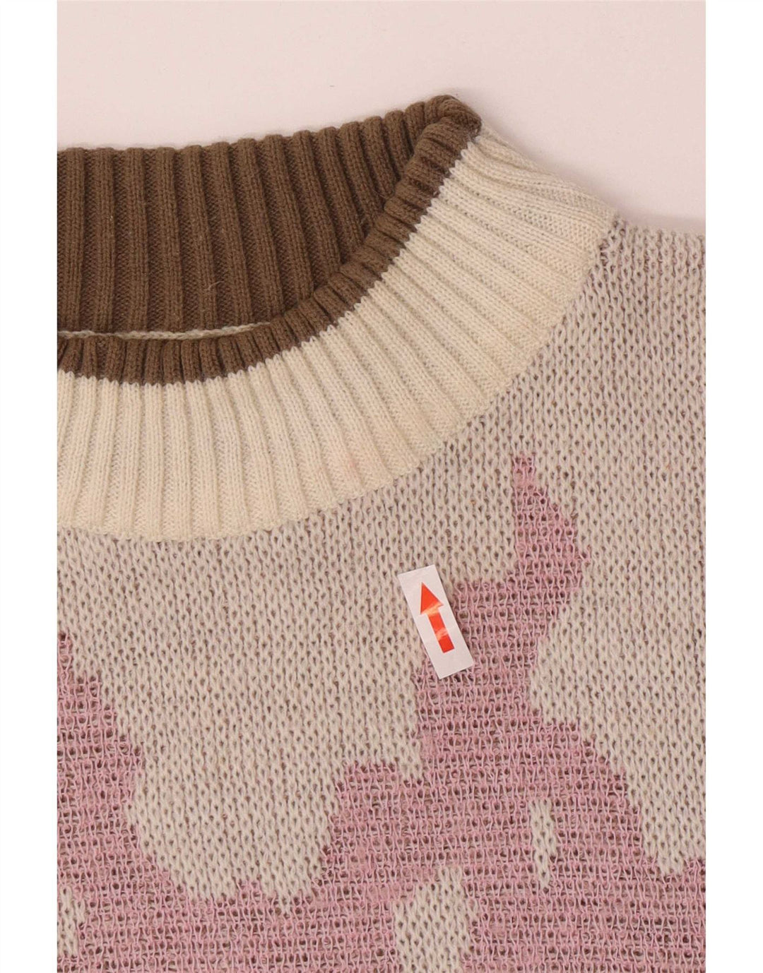 Stella Pull à col roulé pour femme EU 42 Large Gris Colorblock