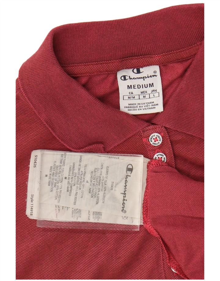 Champion Polo Femme UK 12 Coton Rouge Moyen