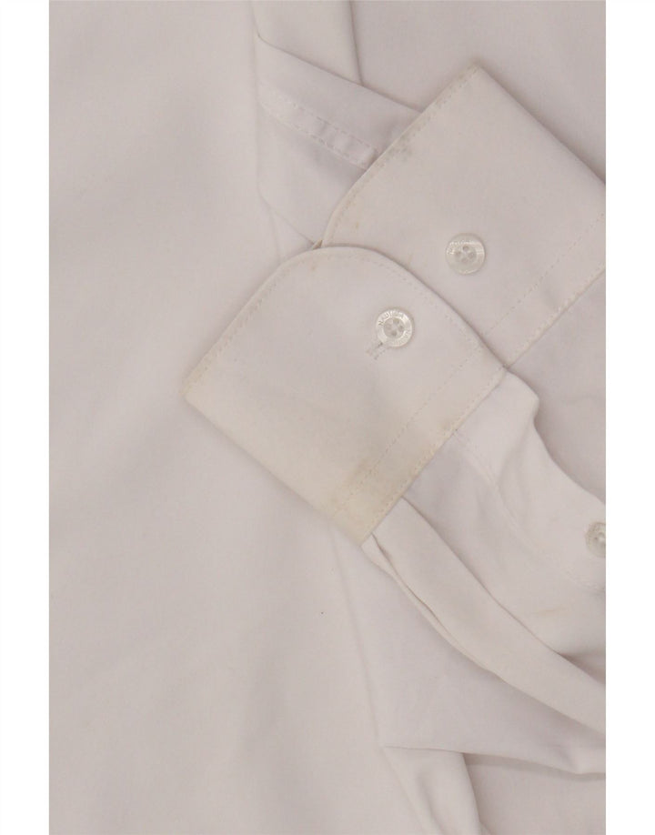 Nautica Chemise slim fit pour homme Taille 17 1/2 XL Polyester blanc