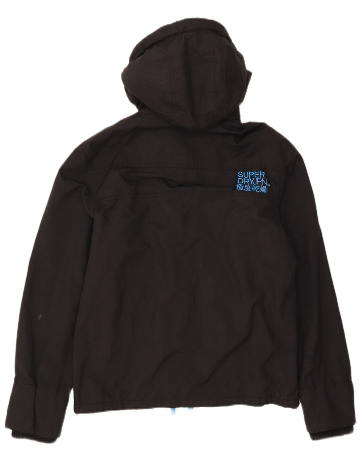 Superdry Veste coupe-vent surdimensionnée pour femme UK 10 Small Noir