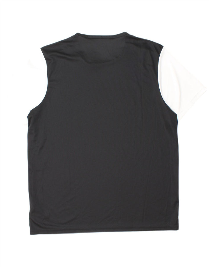 Adidas Hommes Aeroready T-Shirt Top XL Noir Colorblock Polyester