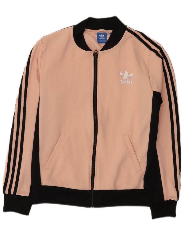 Adidas Veste de survêtement graphique pour femme UK 10 Small Rose Colourblock