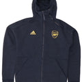 Adidas Pull à capuche zippé Arsenal pour homme Bleu marine moyen Polyester