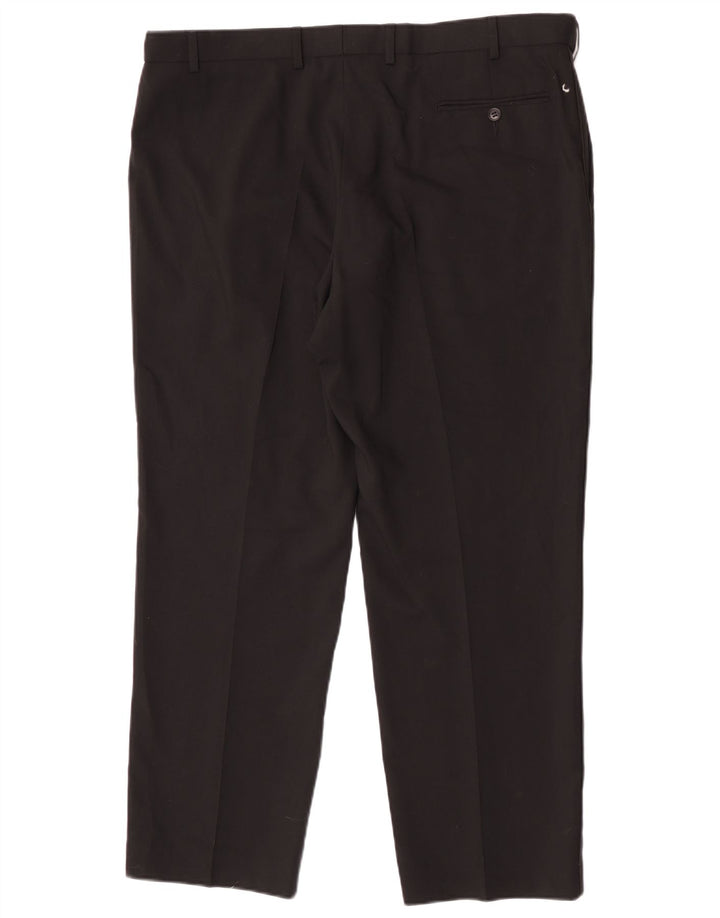 Marks & Spencer Pantalon de costume coupe classique pour homme W40 L29 Laine noire