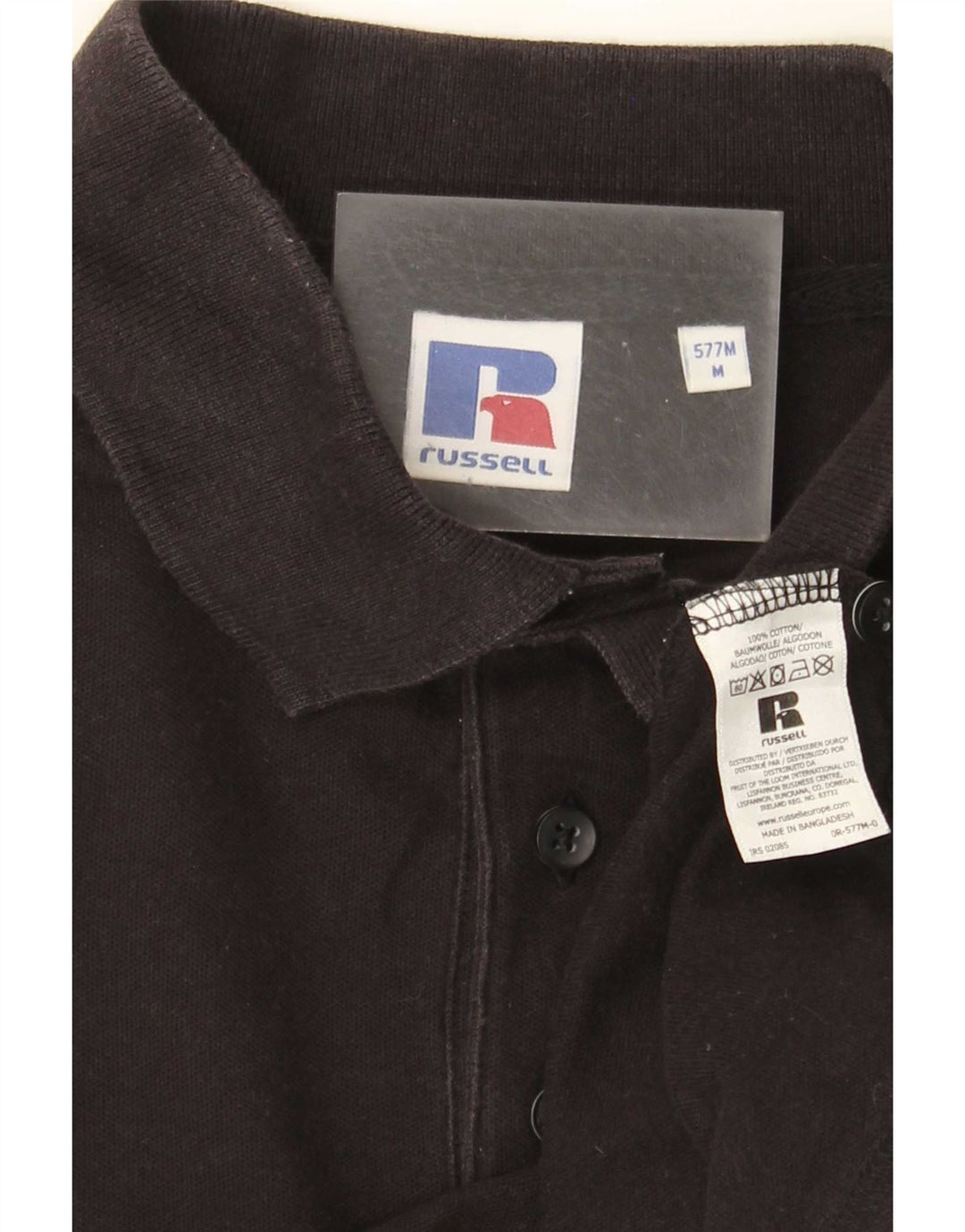Russell Athletic Polo Homme Coton Noir Moyen