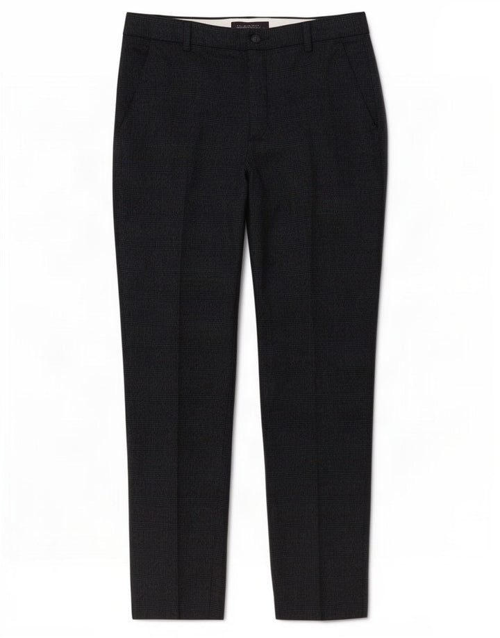 Marks & Spencer Pantalon de costume pour femme UK 12 Medium W32 L28 Bleu marine à carreaux