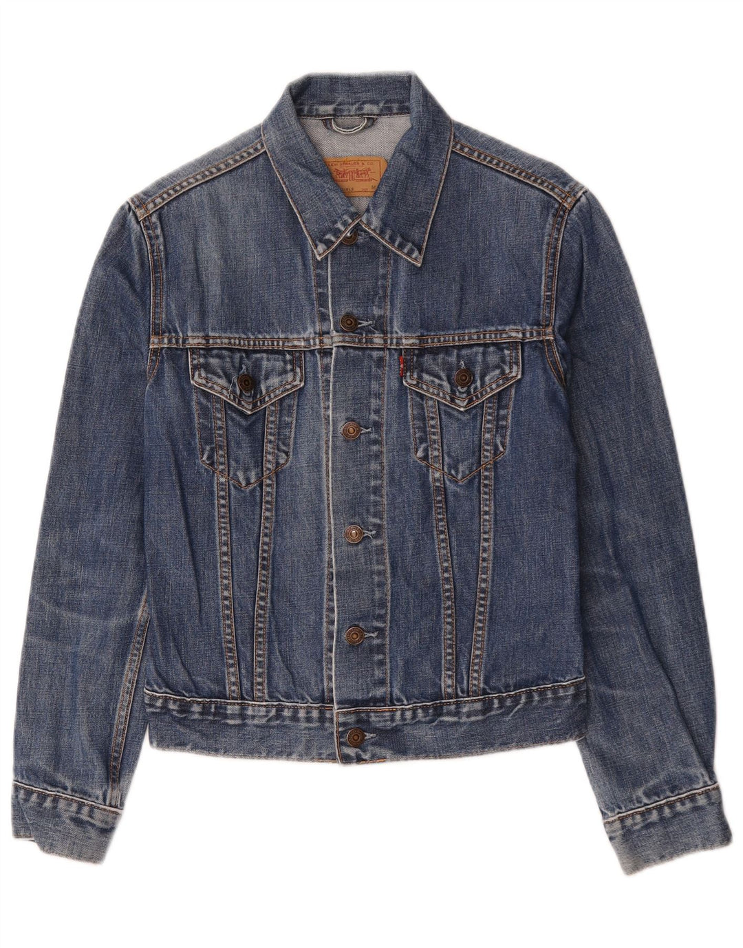 Levi's Veste en Jean Fille 11-12 ans Bleu Moyen Coton
