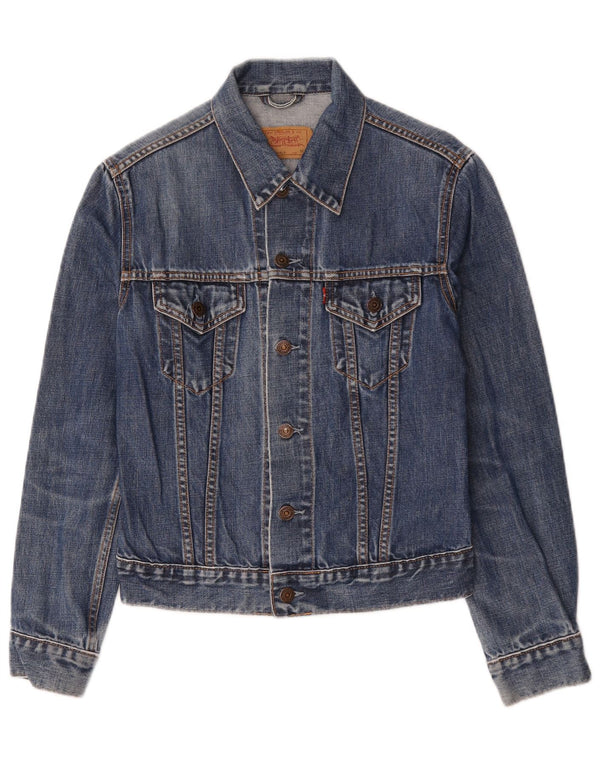 Levi's Veste en Jean Fille 11-12 ans Bleu Moyen Coton