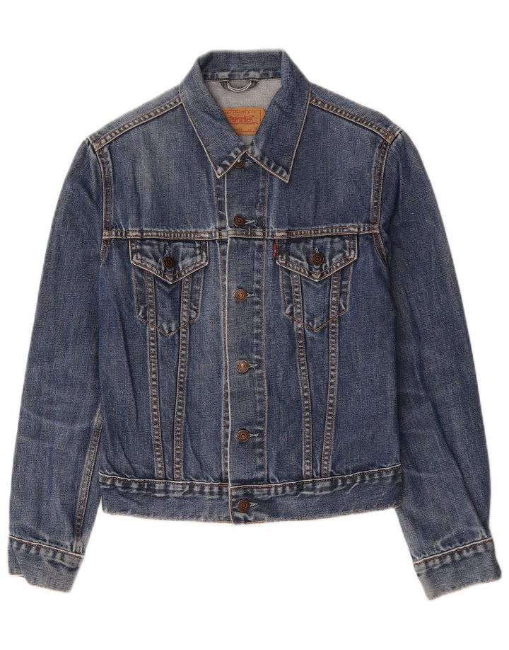 Levi's Veste en Jean Fille 11-12 ans Bleu Moyen Coton