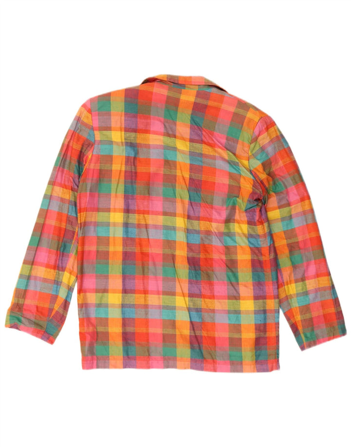Express Veste Blazer 1 Bouton pour Femme UK 10 Petit Carreau Multicolore