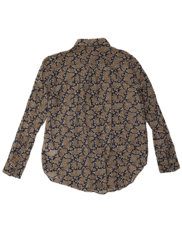 Gant Chemise surdimensionnée pour femme UK 8 Small Bleu marine Paisley Coton