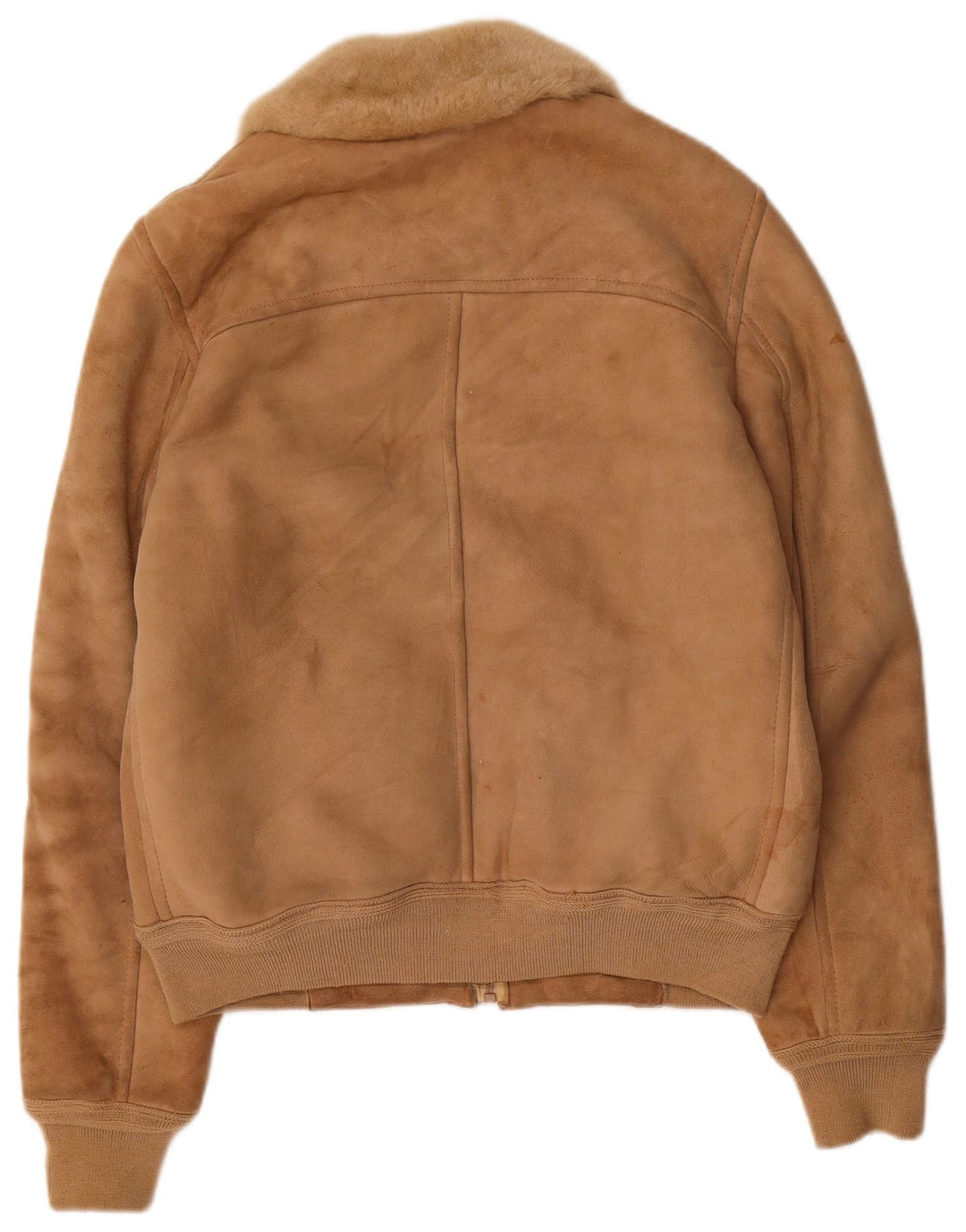 FIBOK Veste en peau de mouton pour femme UK 16 Large peau de mouton marron