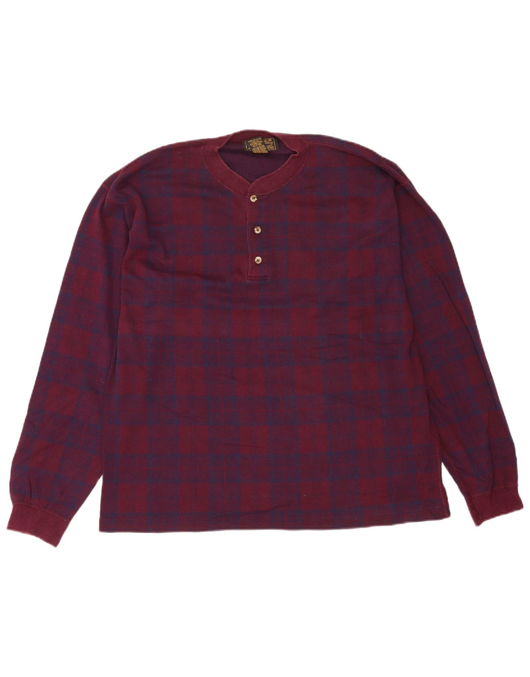 Eddie Bauer Haut à manches longues pour homme en coton à carreaux bordeaux