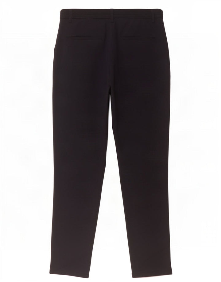 Zara Pantalon De Costume Droit Femme Moyen W30 L30 Bleu Marine Polyester
