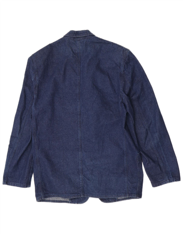Meccano Veste blazer en jean à 2 boutons pour homme UK 38 Bleu marine moyen Coton